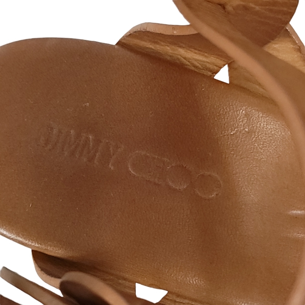 Jimmy Choo Tan Vachetta Leather Wedges​ 42 - Flawed Gem! - Picture 12 of 16